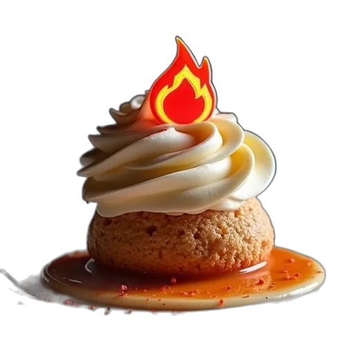 food, crown, photorealistic, 3d render transparent PNG cut-out