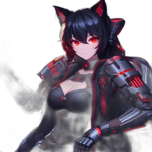 robot, weapon, staff, cyberpunk transparent PNG cut-out
