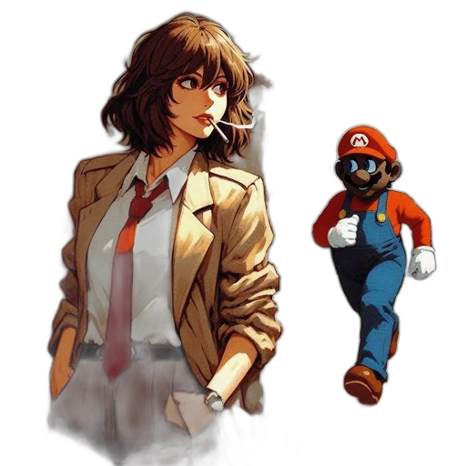 jacket, concept art, pixel art, comic book art transparent PNG cut-out