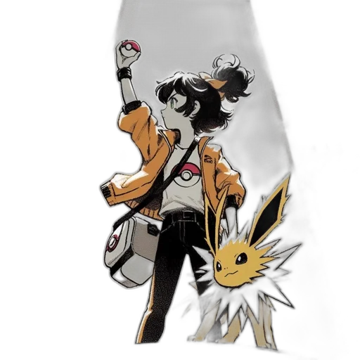 jacket, mask, staff, weapon transparent PNG cut-out