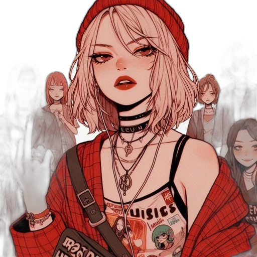 jacket, comic book art, concept art, cyberpunk transparent PNG cut-out