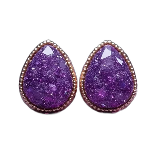 jewelry, crown, purple, druzy transparent PNG cut-out