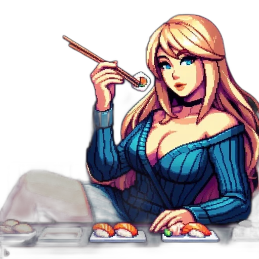 food, dress, pixel art, concept art transparent PNG cut-out