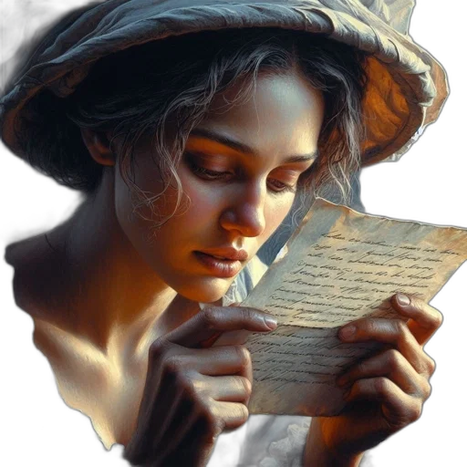 face, hat, oil painting, photorealistic transparent PNG cut-out