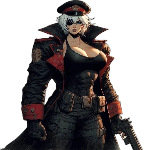 weapon, jacket, comic book art, concept art transparent PNG cut-out