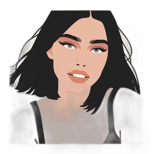 face, hair, jewelry, jacket transparent PNG cut-out