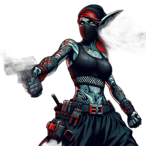 mask, staff, weapon, fantasy art transparent PNG cut-out