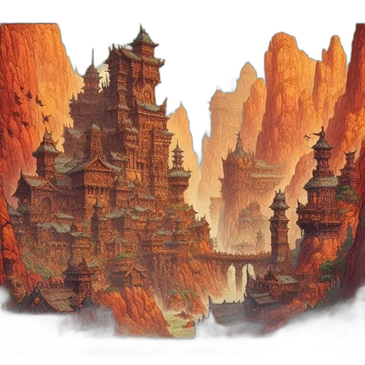 concept art, fantasy art, watercolor, photorealistic transparent PNG cut-out