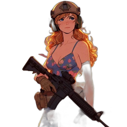 weapon, dress, anime, cartoon transparent PNG cut-out