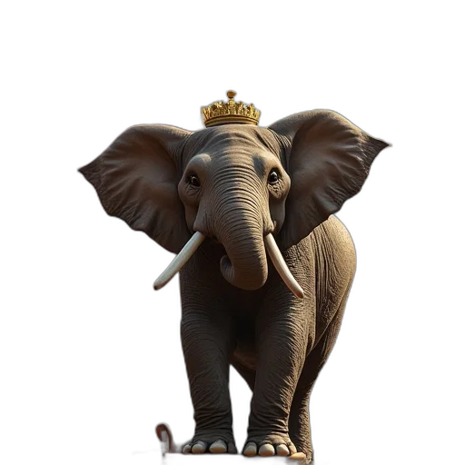 animal, crown, staff, creature transparent PNG cut-out