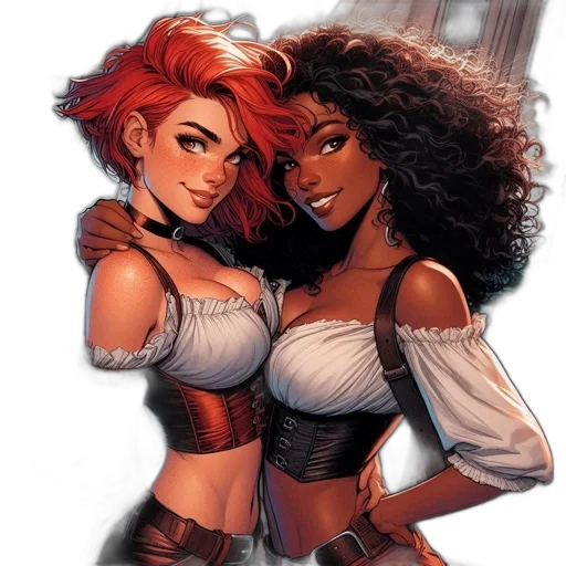 comic book art, concept art, fantasy art, cartoon transparent PNG cut-out