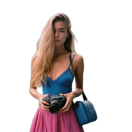 dress, hair, jewelry, face transparent PNG cut-out