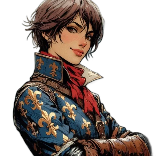 jacket, face, staff, weapon transparent PNG cut-out