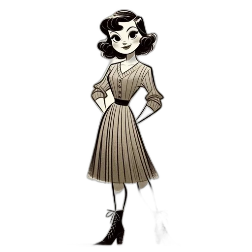 dress, staff, cartoon, concept art transparent PNG cut-out