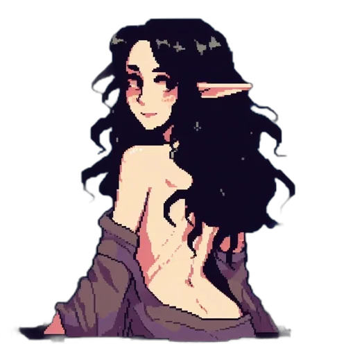 creature, dragon, dress, staff transparent PNG cut-out