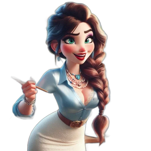 staff, dress, jewelry, cartoon transparent PNG cut-out