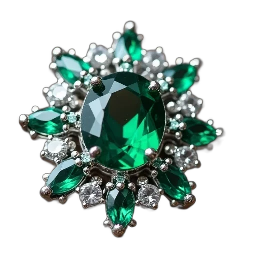 jewelry, crown, green, close-up transparent PNG cut-out
