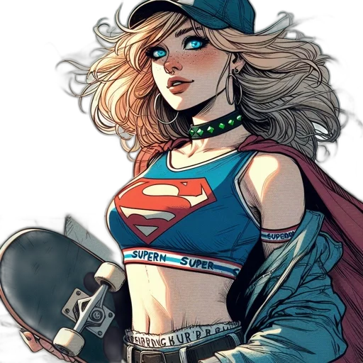comic book art, concept art, cartoon, fantasy art transparent PNG cut-out