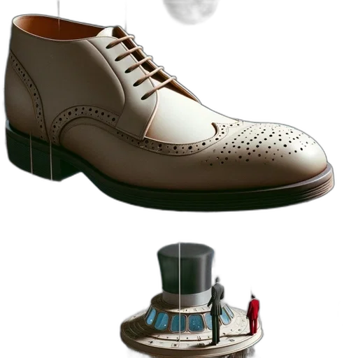 shoes, 3d render, photorealistic, concept art transparent PNG cut-out