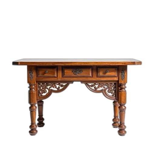 furniture, wooden, table, intricate transparent PNG cut-out