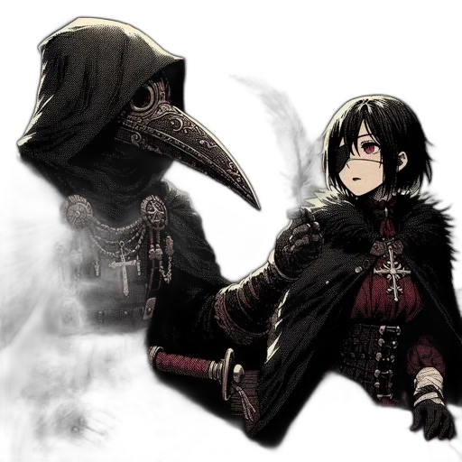 mask, creature, weapon, sword transparent PNG cut-out
