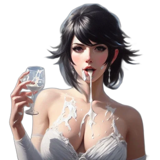 dress, bottle, face, weapon transparent PNG cut-out