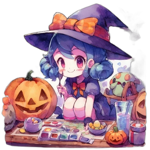 food, staff, hat, creature transparent PNG cut-out
