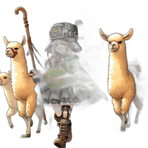 staff, robot, animal, concept art transparent PNG cut-out