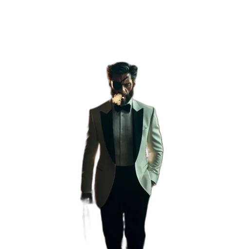 jacket, staff, robot, face transparent PNG cut-out