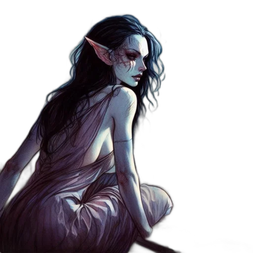 creature, fantasy art, concept art, watercolor transparent PNG cut-out