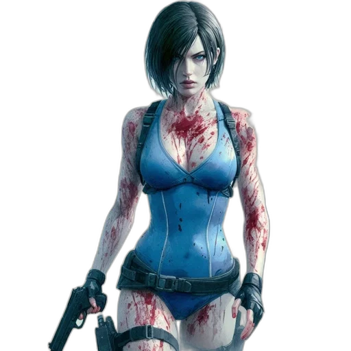 concept art, comic book art, pixel art, cyberpunk transparent PNG cut-out