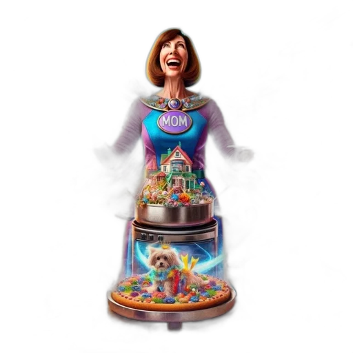 dress, robot, 3d render, concept art transparent PNG cut-out