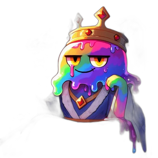 crown, staff, mask, creature transparent PNG cut-out