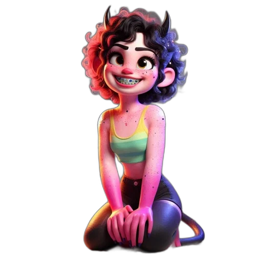 creature, dress, staff, crown transparent PNG cut-out