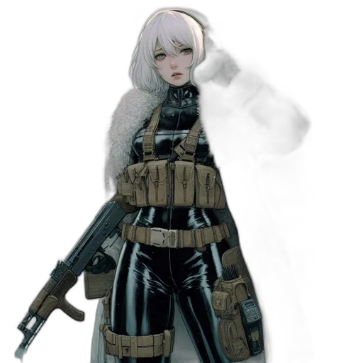 weapon, jacket, concept art, cyberpunk transparent PNG cut-out