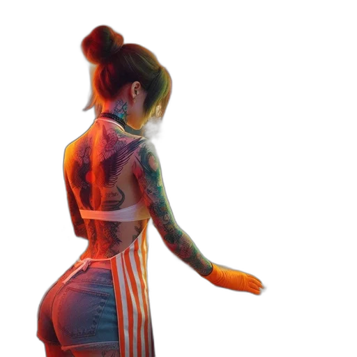 dress, jacket, concept art, cyberpunk transparent PNG cut-out