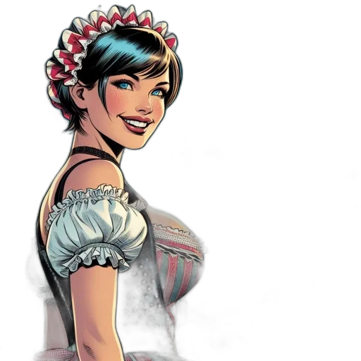 dress, comic book art, concept art, cartoon transparent PNG cut-out