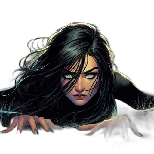 comic book art, concept art, fantasy art, watercolor transparent PNG cut-out