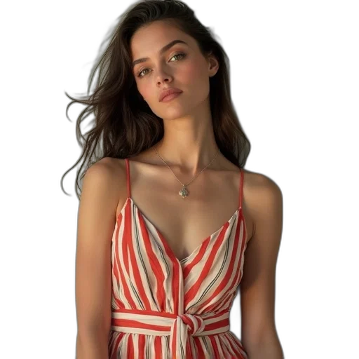 dress, jewelry, face, photorealistic transparent PNG cut-out
