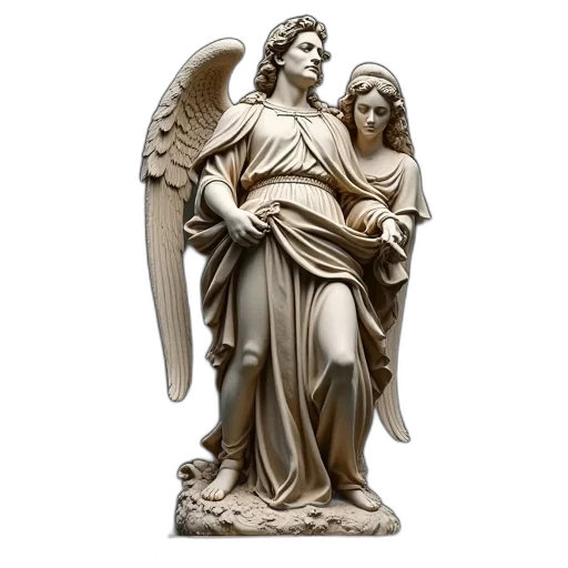 3d render, photorealistic, michael, statue transparent PNG cut-out