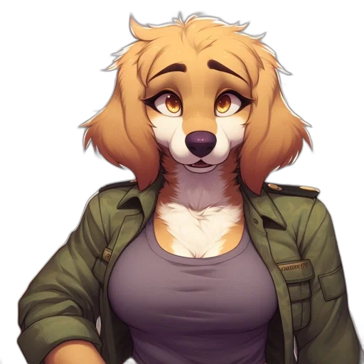 jacket, staff, animal, face transparent PNG cut-out