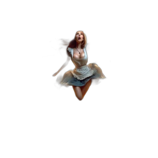 dress, creature, robot, hair transparent PNG cut-out
