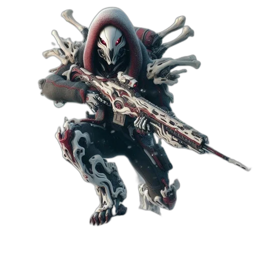 weapon, robot, creature, staff transparent PNG cut-out