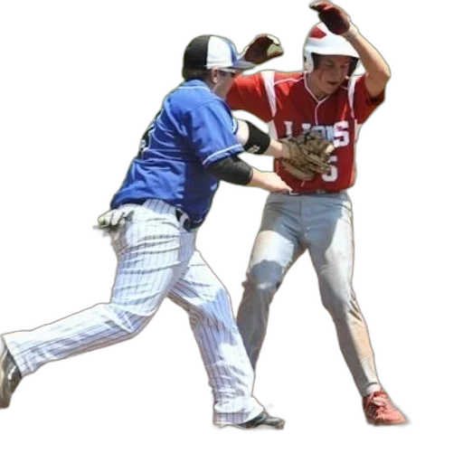 baseball, player, red, jersey transparent PNG cut-out