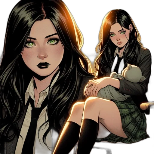 comic book art, concept art, cartoon, fantasy art transparent PNG cut-out