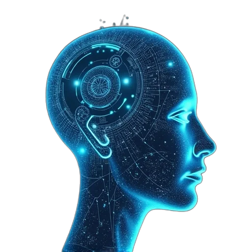 robot, face, crown, concept art transparent PNG cut-out