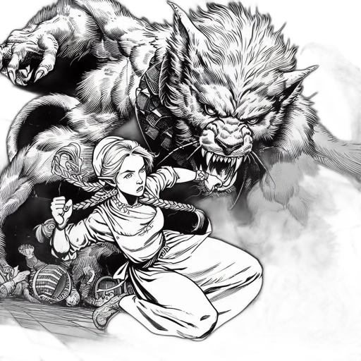 fantasy art, comic book art, concept art, pencil sketch transparent PNG cut-out