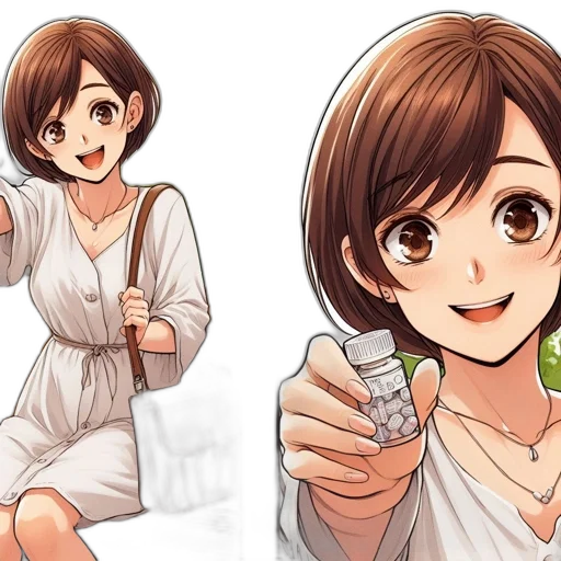 dress, weapon, bottle, anime transparent PNG cut-out