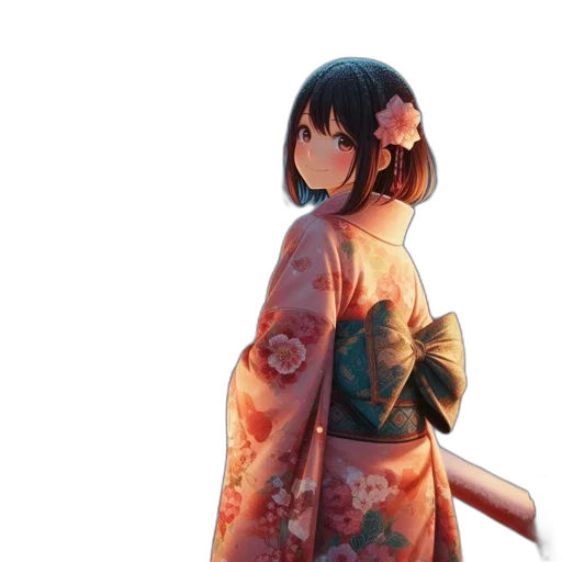 dress, umbrella, flower, jacket transparent PNG cut-out