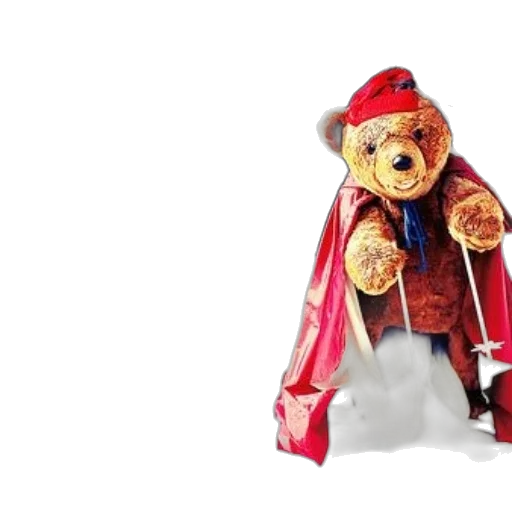 3d render, teddy, bear, dressed transparent PNG cut-out